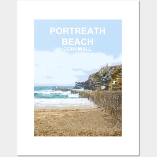 Portreath Cornwall. Cornish gift. Travel poster Posters and Art